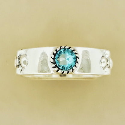 Braidless Howls Moving Castle Ring in Sterling Silver with Imitation Birthstones - Le Dragon Argenté