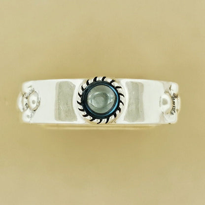 Braidless Howls Moving Castle Ring in Sterling Silver with Imitation Birthstones - Le Dragon Argenté