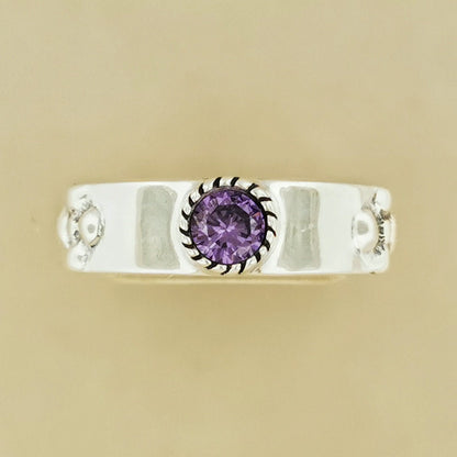 Braidless Howls Moving Castle Ring in Sterling Silver with Imitation Birthstones - Le Dragon Argenté