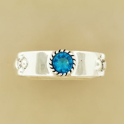 Braidless Howls Moving Castle Ring in Sterling Silver with Imitation Birthstones - Le Dragon Argenté