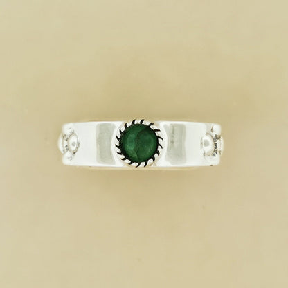 Braidless Howls Moving Castle Ring in Sterling Silver with Natural Gemstones - Le Dragon Argenté