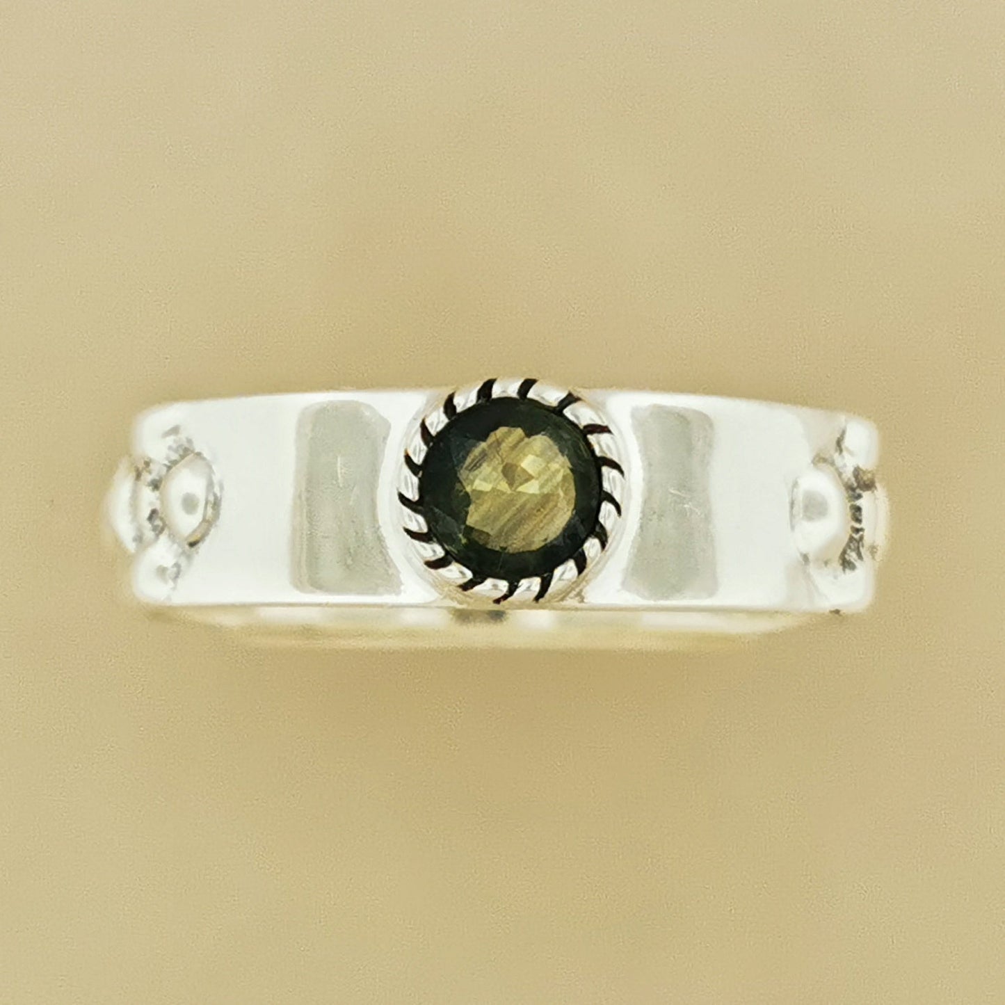 Braidless Howls Moving Castle Ring in Sterling Silver with Natural Gemstones - Le Dragon Argenté