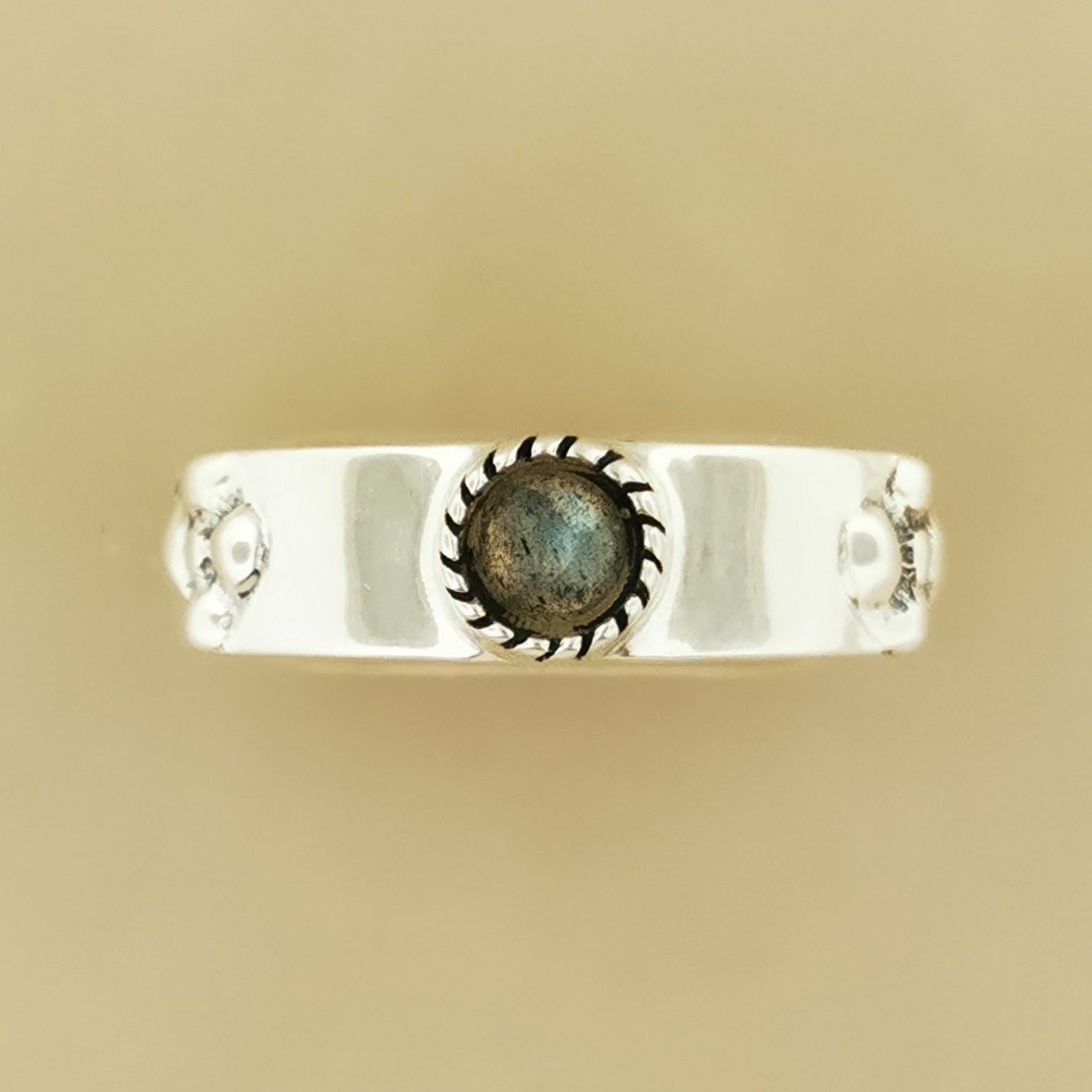 Braidless Howls Moving Castle Ring in Sterling Silver with Natural Gemstones - Le Dragon Argenté