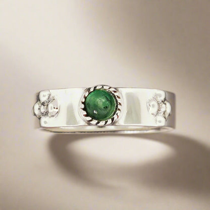 Braidless Howls Moving Castle Ring in Sterling Silver with Natural Gemstones - Le Dragon Argenté