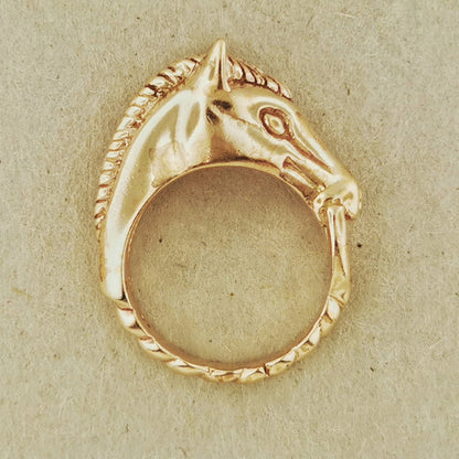 3D Horse Head Ring in antique bronze, Bronze Horse Ring, Bronze Equine Ring, Bronze Equestian Ring, Horse Ring In Bronze, Bronze Horse Jewelry, Bronze Horse Jewellery, Bronze Animal Jewelry, Horse Lover Jewellery, Unisex Silver Horse Ring