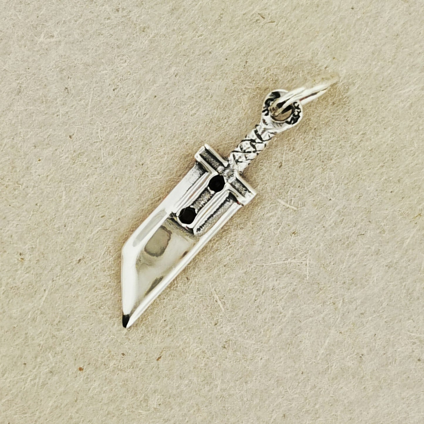 FF7 Small Buster Sword Charm in Sterling Silver or Antique Bronze, FFVII Sword Charm, FF7 Cloud Strife Sword Pendant, FFVII Buster Sword, Buster Sword Pendant, Gamer Girl Jewelry, Final Fantasy Jewelry, Final Fantasy Cloud Charm, Buster Sword Charm