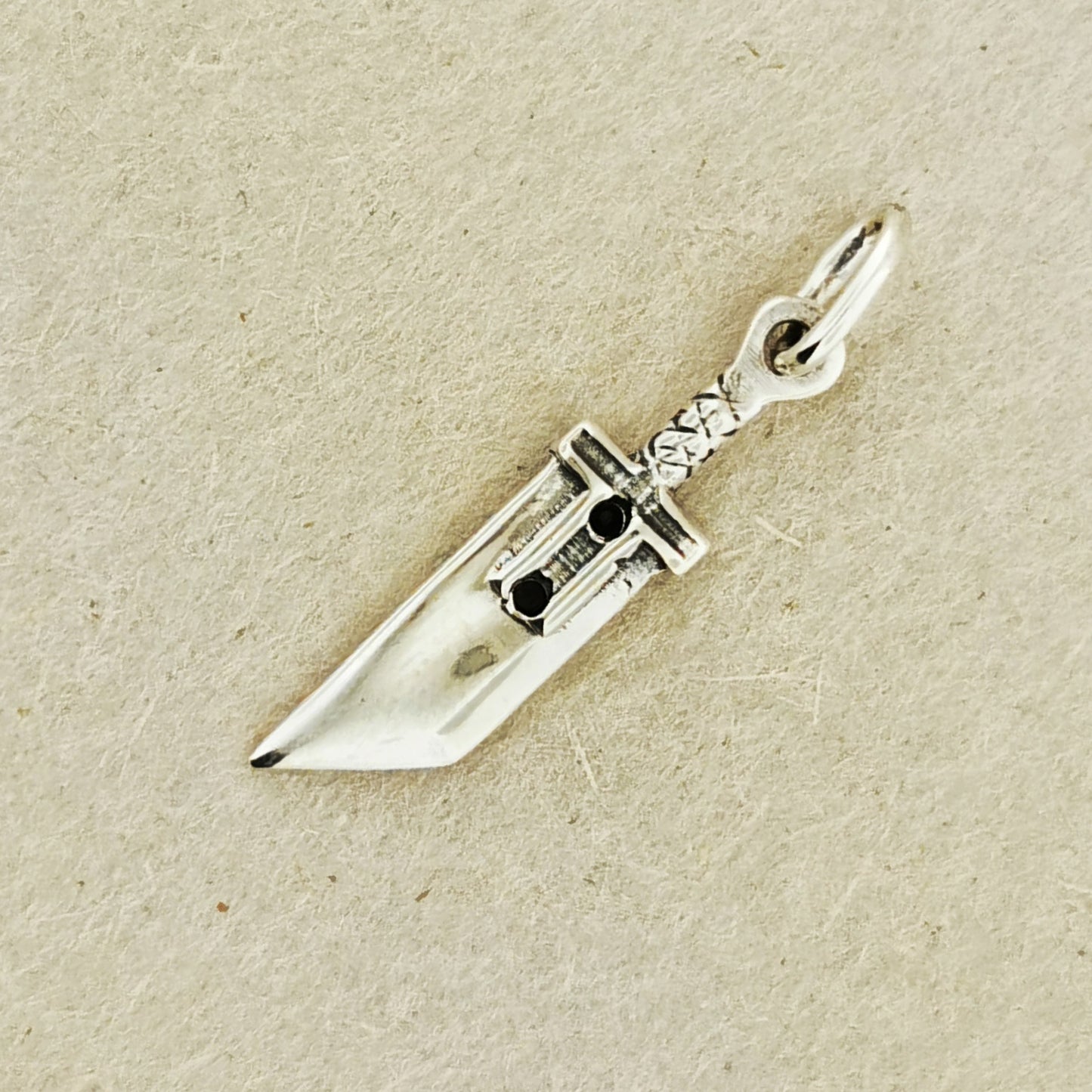 FF7 Small Buster Sword Charm in Sterling Silver or Antique Bronze, FFVII Sword Charm, FF7 Cloud Strife Sword Pendant, FFVII Buster Sword, Buster Sword Pendant, Gamer Girl Jewelry, Final Fantasy Jewelry, Final Fantasy Cloud Charm, Buster Sword Charm