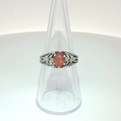 Celtic Triquetra Knotwork Gemstone Ring in Sterling Silver - Le Dragon Argenté