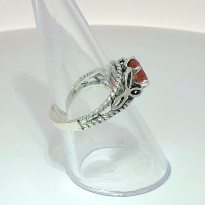 Celtic Triquetra Knotwork Gemstone Ring in Sterling Silver - Le Dragon Argenté