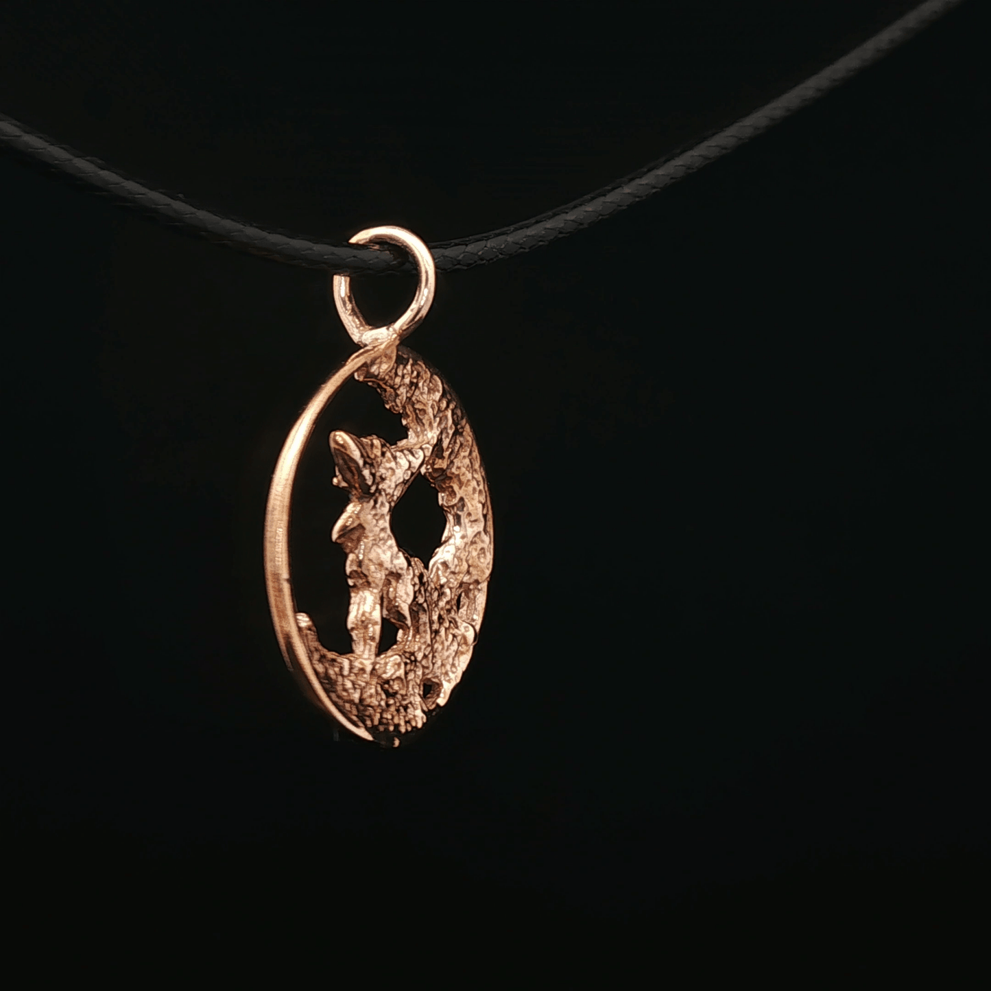 Cherub Charm Pendant in Antique Bronze - Le Dragon Argenté - Live Sale - 