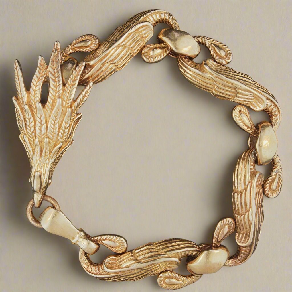 Chinese Phoenix Bracelet in Sterling Silver or Antique Bronze made to order - Le Dragon Argenté