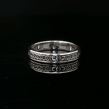 Claddagh Band in Sterling Silver - Le Dragon Argenté