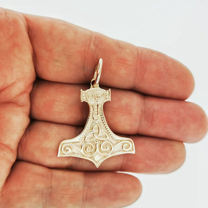 Classic Thor's Hammer in Sterling Silver or Antique Bronze - Le Dragon Argenté