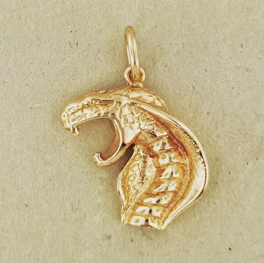 Cobra Head Pendant in Sterling Silver or Antique Bronze - Le Dragon Argenté