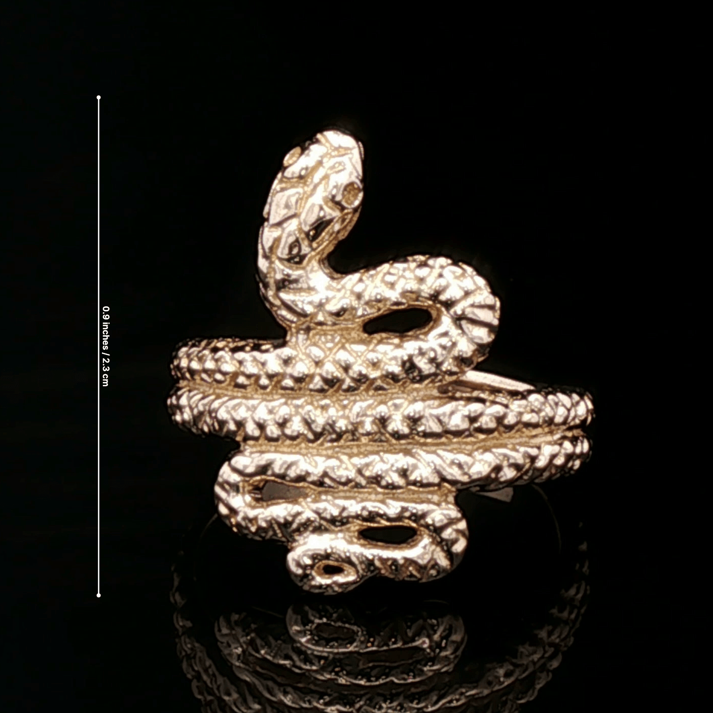Coiled Snake Ring in Sterling Silver or Antique Bronze - Le Dragon Argenté