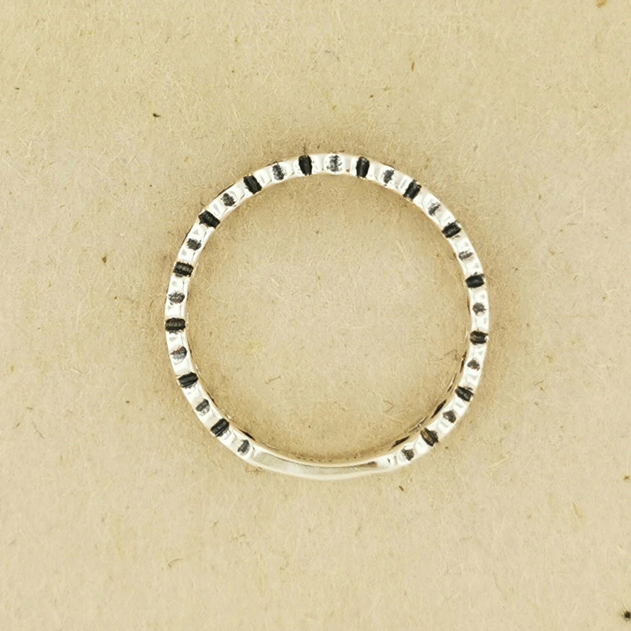 Connected Hearts Band Ring in sterling silver with linked heart design by Le Dragon Argenté