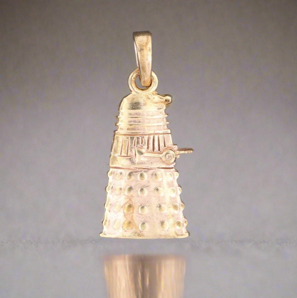 Dalek Pendant in Sterling Silver or Antique Bronze - Le Dragon Argenté