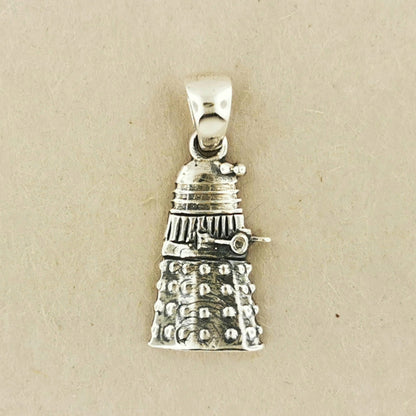 Dalek Pendant in Sterling Silver or Antique Bronze - Le Dragon Argenté