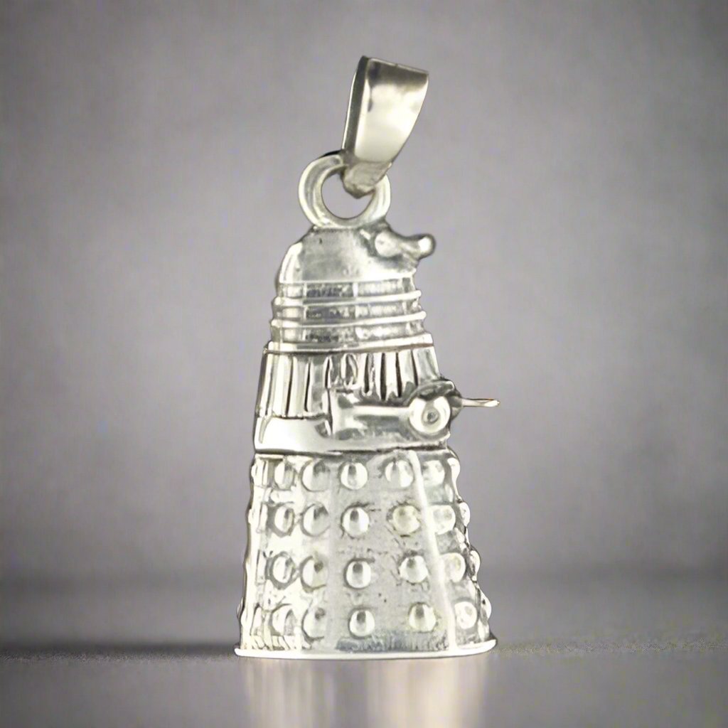 Dalek Pendant in Sterling Silver or Antique Bronze - Le Dragon Argenté