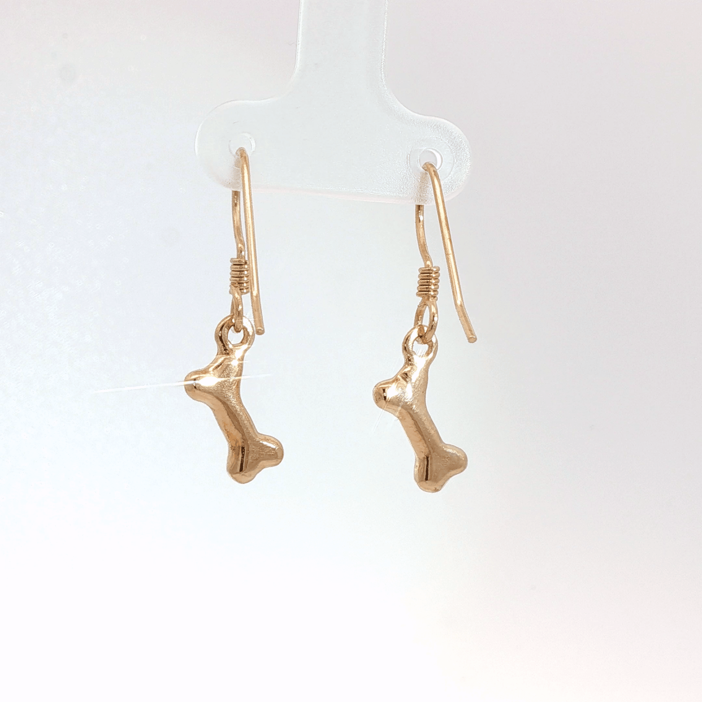 Pet themed dog bone charm earrings in sterling silver, antique bronze or stainless steel - Le Dragon Argenté