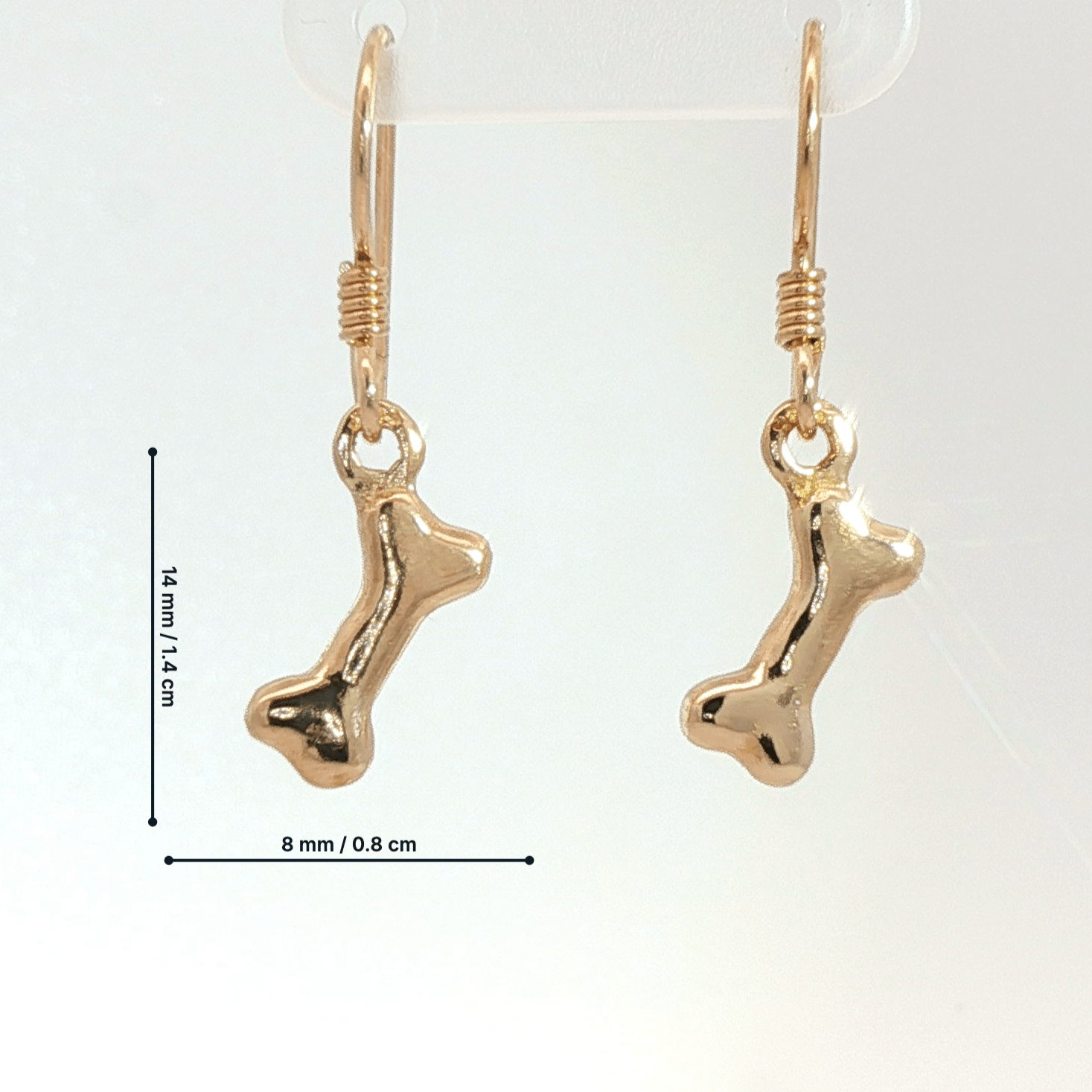 Pet themed dog bone charm earrings in sterling silver, antique bronze or stainless steel - Le Dragon Argenté