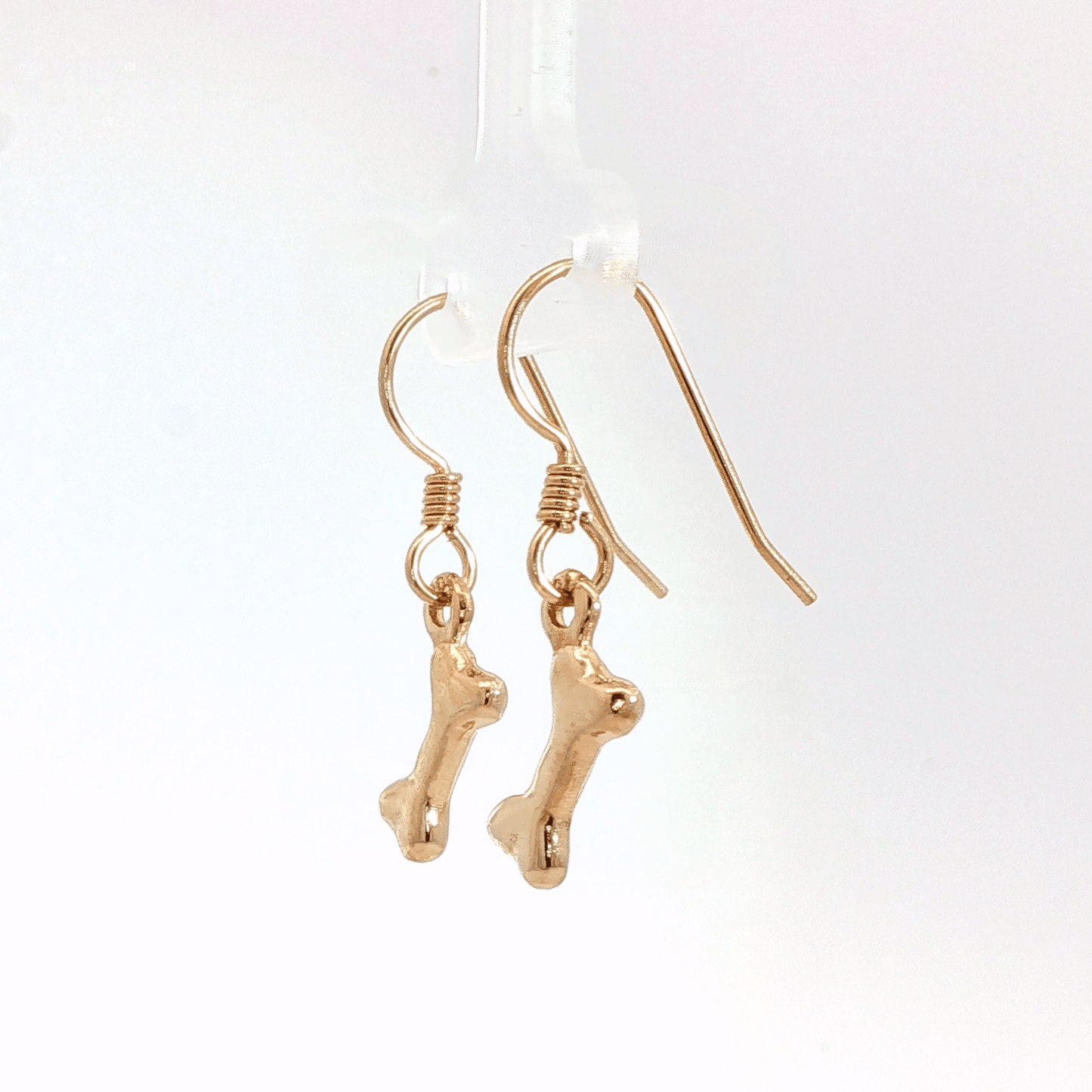 Pet themed dog bone charm earrings in sterling silver, antique bronze or stainless steel - Le Dragon Argenté