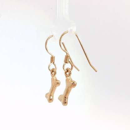 Pet themed dog bone charm earrings in sterling silver, antique bronze or stainless steel - Le Dragon Argenté