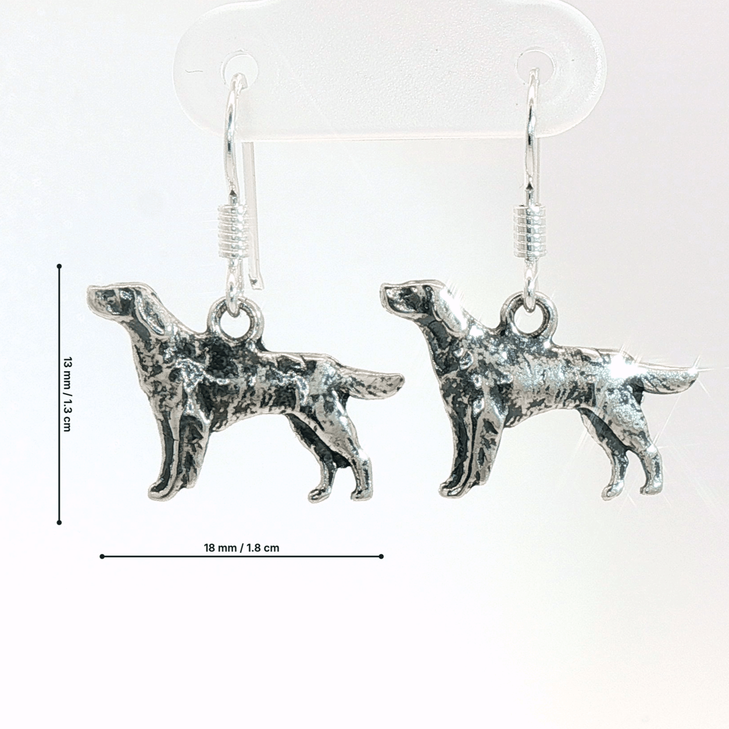 Dog themed charm earrings for pet lovers in sterling silver, antique bronze or stainless steel - Le Dragon Argenté