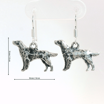 Dog themed charm earrings for pet lovers in sterling silver, antique bronze or stainless steel - Le Dragon Argenté