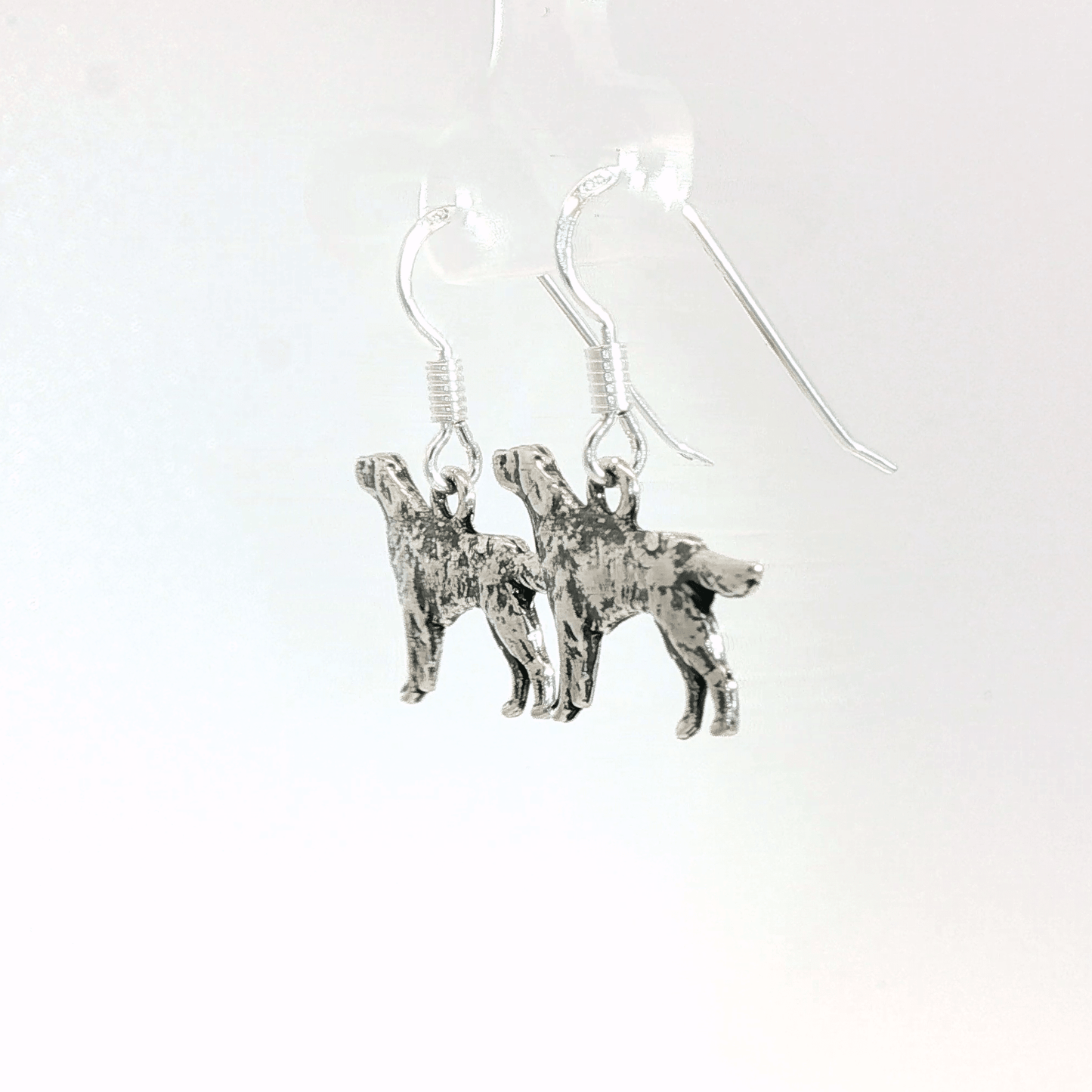 Dog themed charm earrings for pet lovers in sterling silver, antique bronze or stainless steel - Le Dragon Argenté