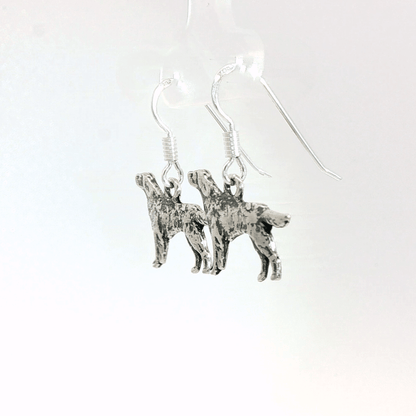 Dog themed charm earrings for pet lovers in sterling silver, antique bronze or stainless steel - Le Dragon Argenté