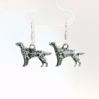 Dog themed charm earrings for pet lovers in sterling silver, antique bronze or stainless steel - Le Dragon Argenté