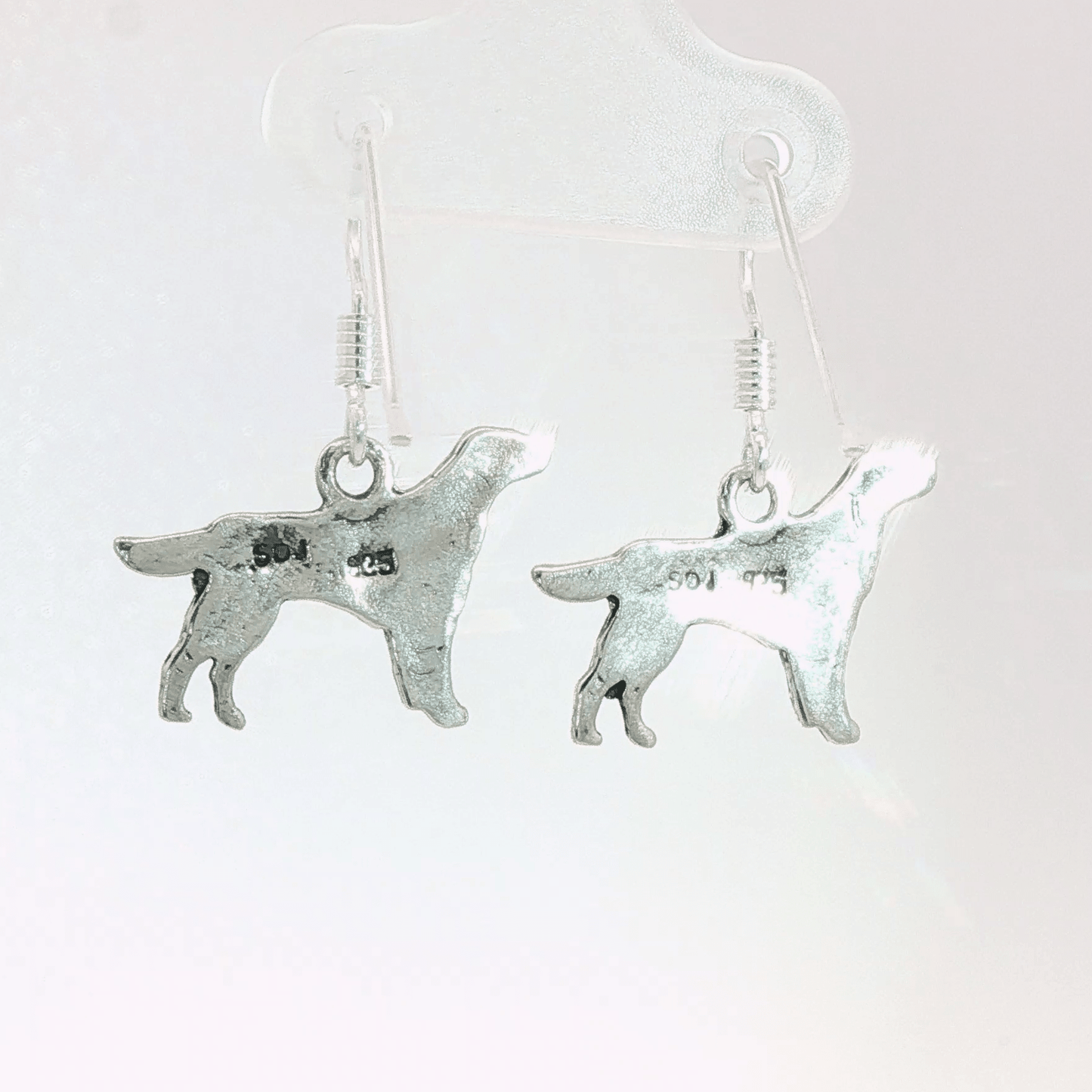 Dog themed charm earrings for pet lovers in sterling silver, antique bronze or stainless steel - Le Dragon Argenté