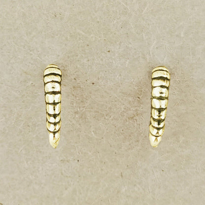 Dragon Claw Stud Earrings In Gold Made To Order - Le Dragon Argenté