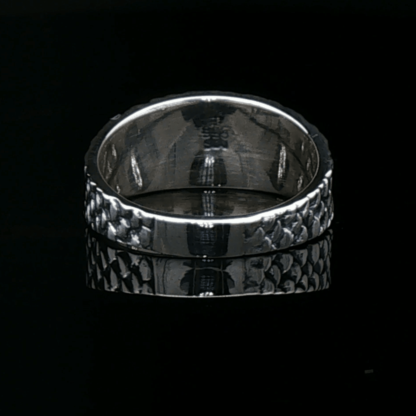 Dragon Scale Ring in Sterling Silver  - Le Dragon Argenté