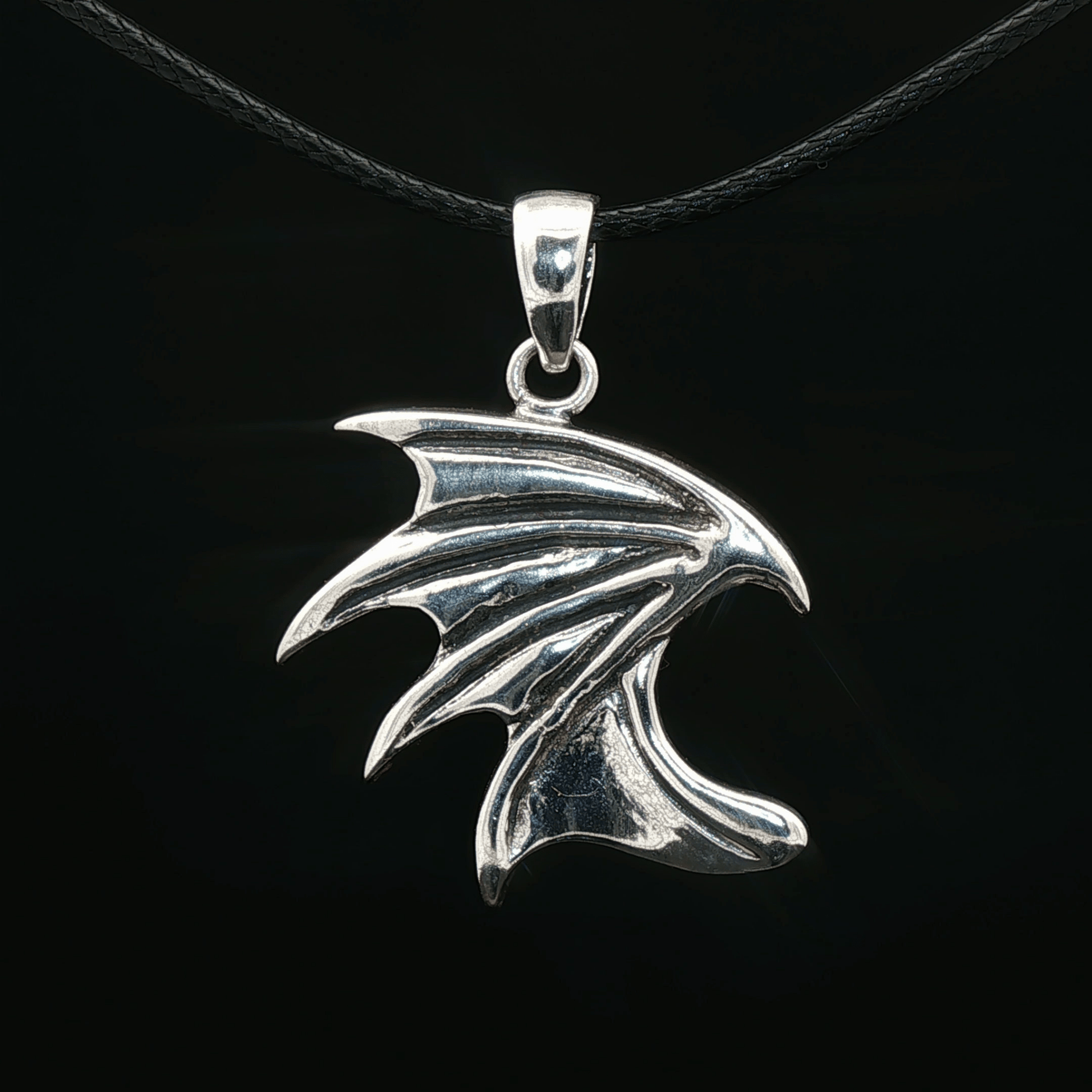 Dragon Wing Pendant in Sterling Silver - Le Dragon Argenté - Live Sale - 
