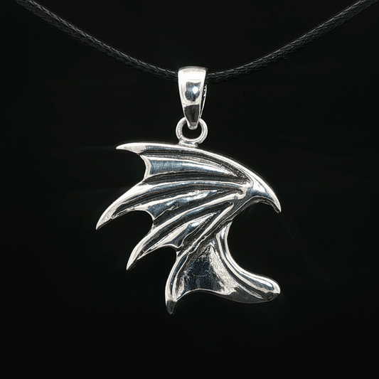 Dragon Wing Pendant in Sterling Silver - Le Dragon Argenté - Live Sale - 