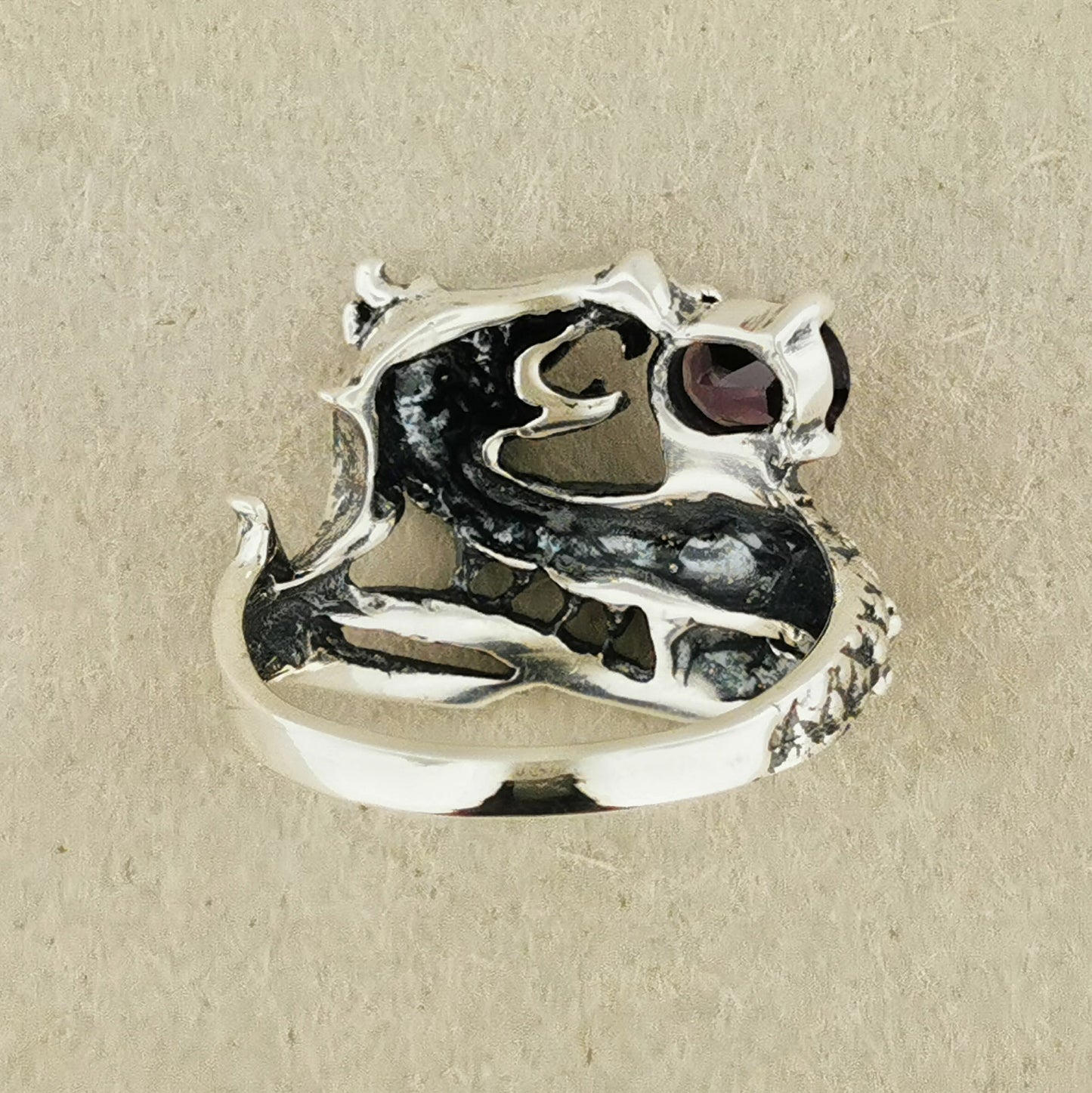 Dragon Ring with Oval Gemstone in Sterling Silver, Birthstone Dragon Ring, Dragon Ring for Him and Her, Silver Dragon Jewellery, Unisex Dragon Ring, Silver Dragon Ring, Vintage Dragon Ring, Gemstone Dragon Ring, Sterling Silver Dragon Ring