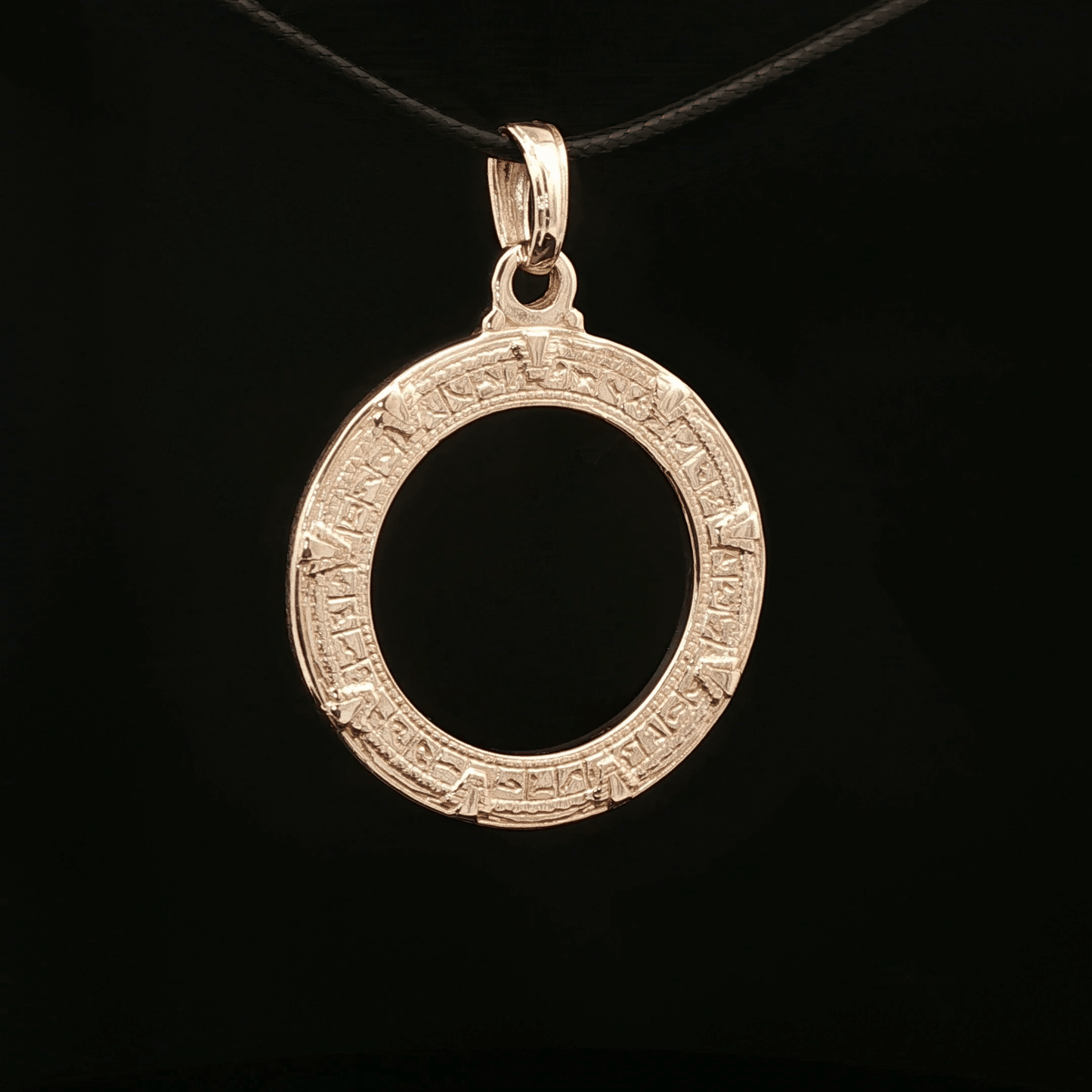 Earth Stargate Pendant in Sterling Silver or Antique Bronze - Le Dragon Argenté