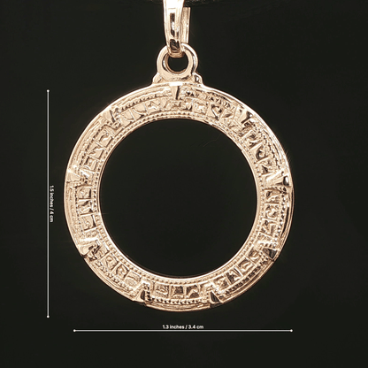 Earth Stargate Pendant in Sterling Silver or Antique Bronze - Le Dragon Argenté