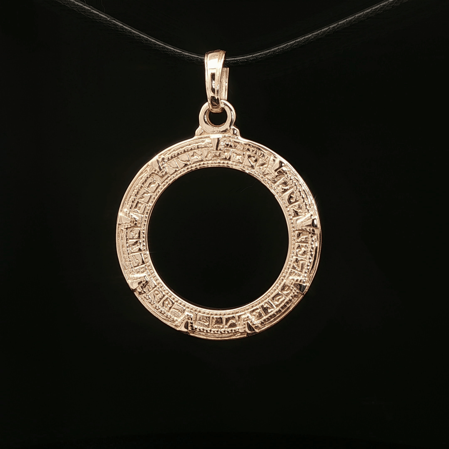 Earth Stargate Pendant in Sterling Silver or Antique Bronze - Le Dragon Argenté