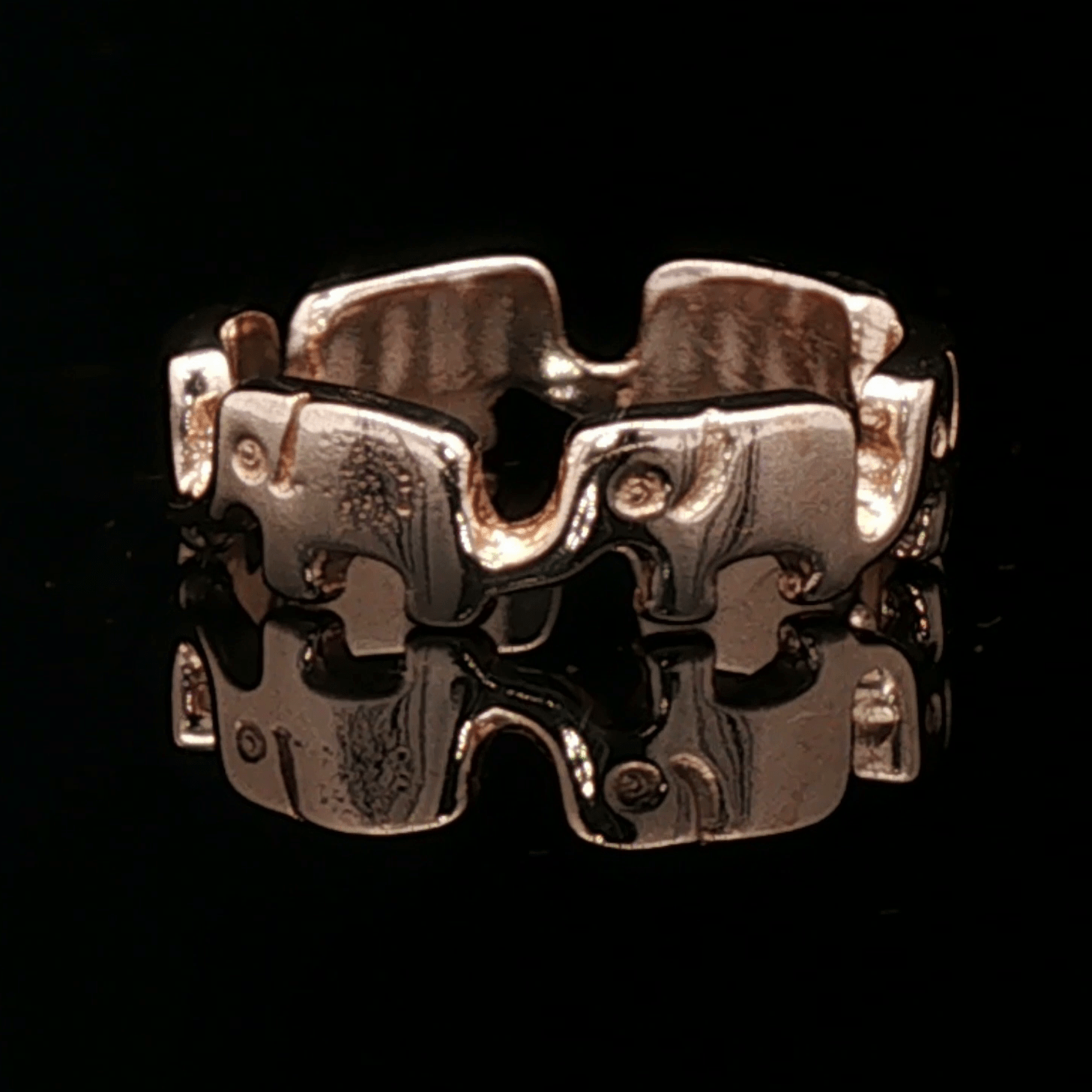 Elephant Band in Antique Bronze - Le Dragon Argenté