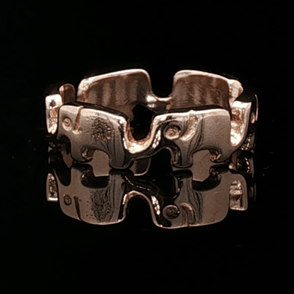 Elephant Band in Antique Bronze - Le Dragon Argenté