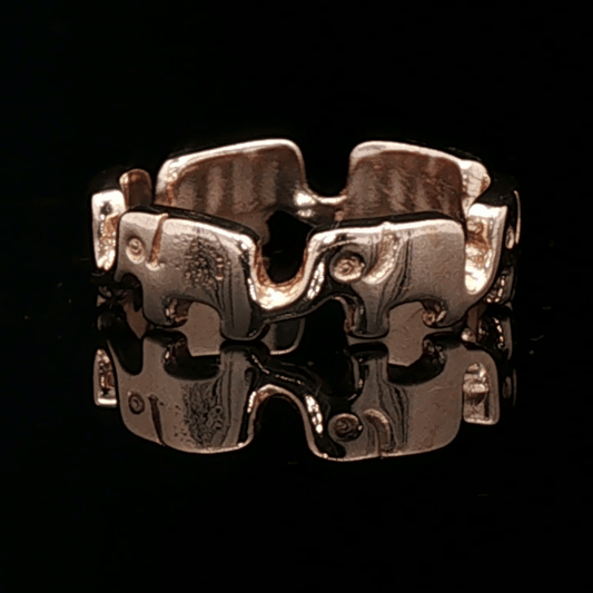 Elephant Band in Antique Bronze - Le Dragon Argenté