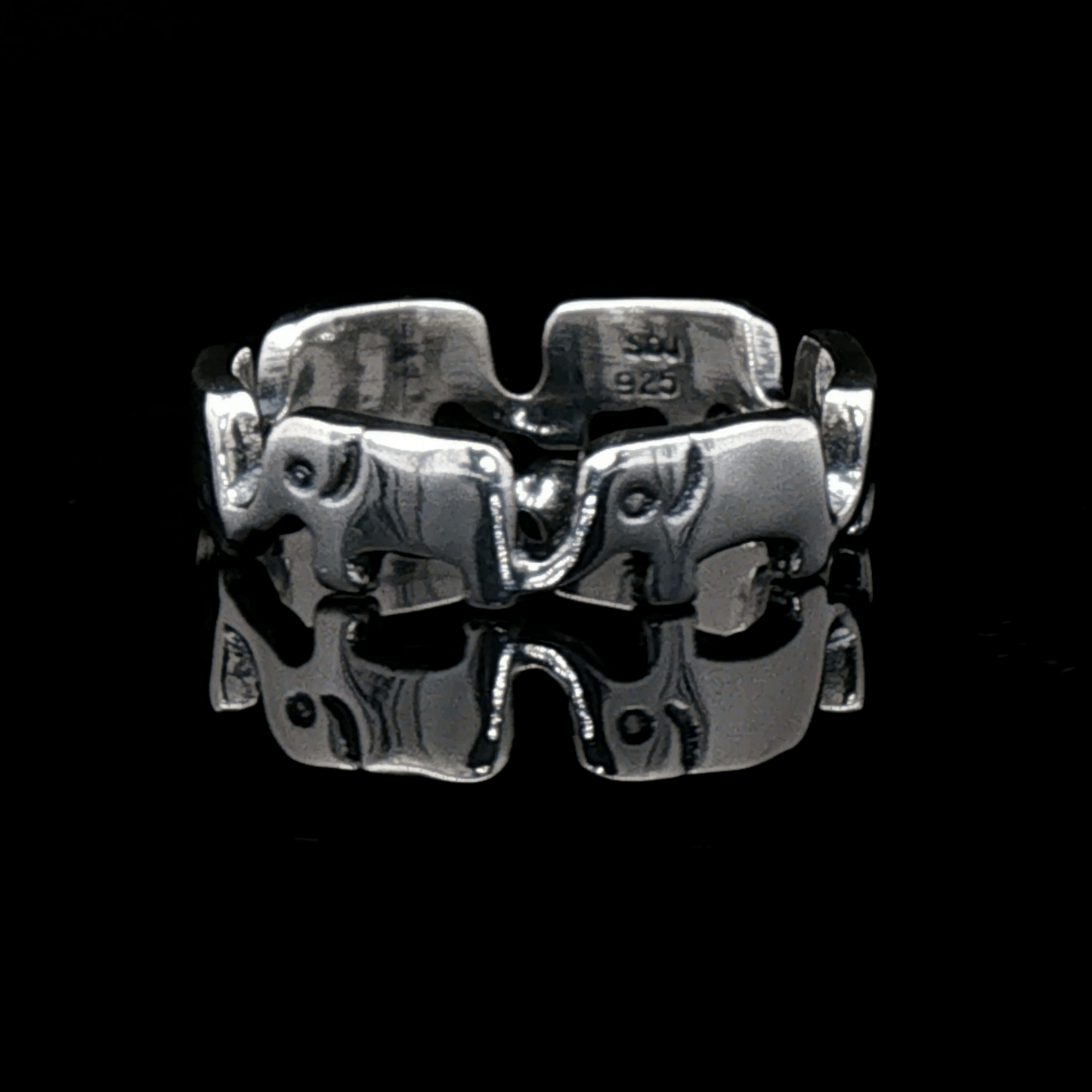 Elephant Band in Sterling Silver - Le Dragon Argenté