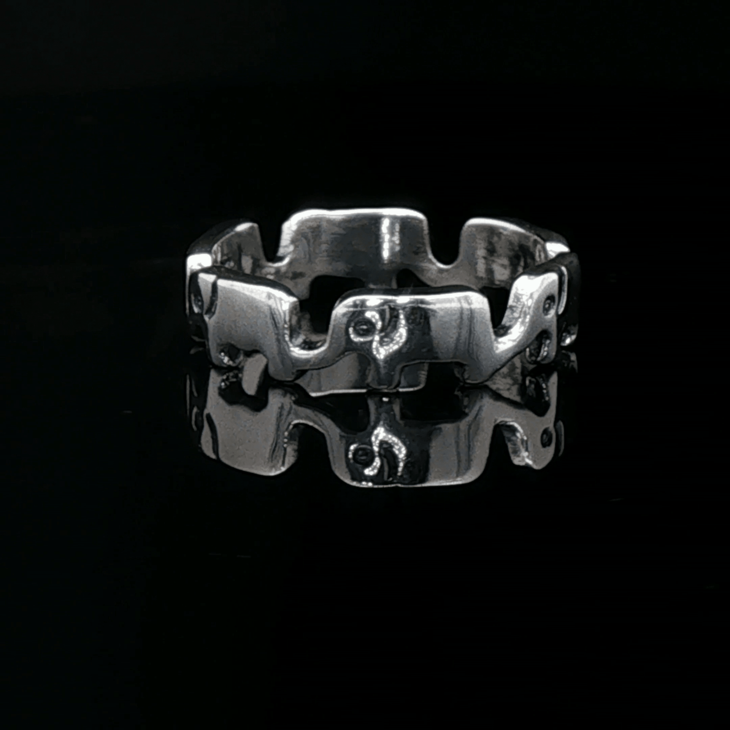Elephant Band in Sterling Silver - Le Dragon Argenté