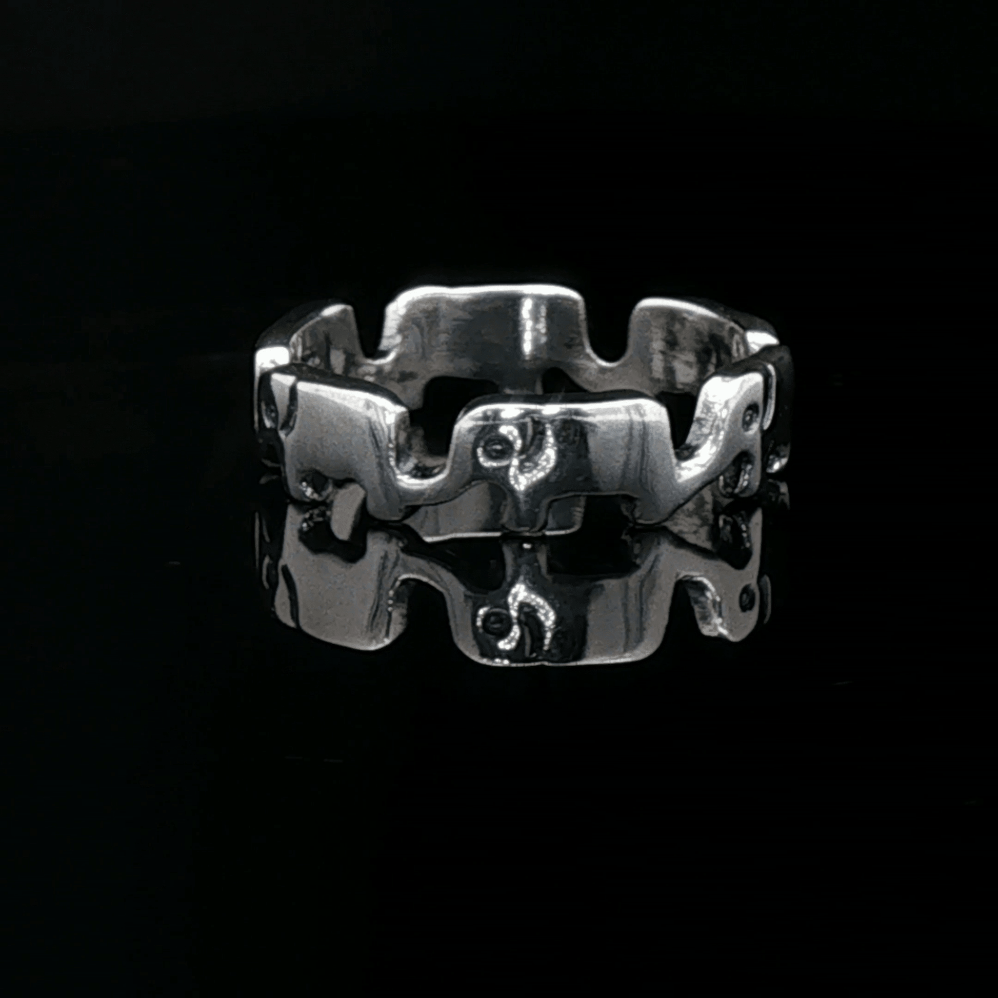 Elephant Band in Sterling Silver - Le Dragon Argenté