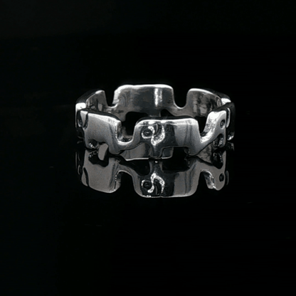 Elephant Band in Sterling Silver - Le Dragon Argenté