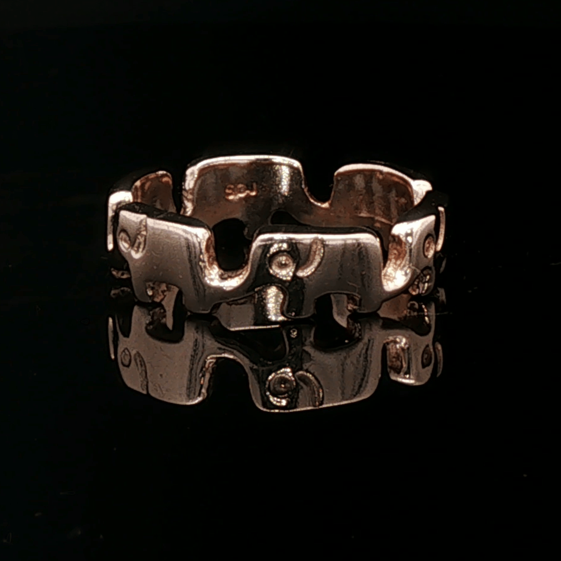Elephant Band in Antique Bronze - Le Dragon Argenté