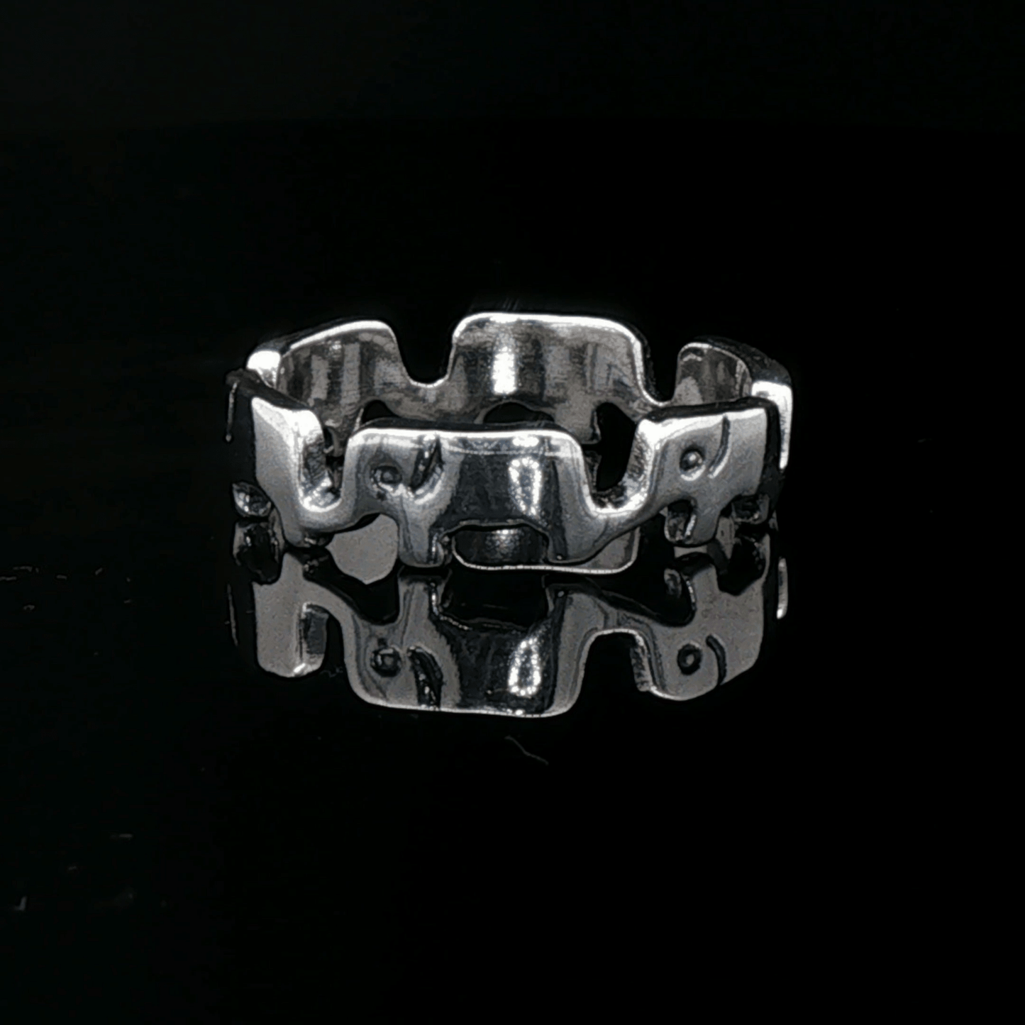 Elephant Band in Sterling Silver - Le Dragon Argenté